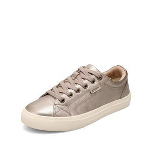 NWT Taos Plim Soul Lux Women’s Leather Lace-Up Comfort Sneaker, Champagne 6.5M